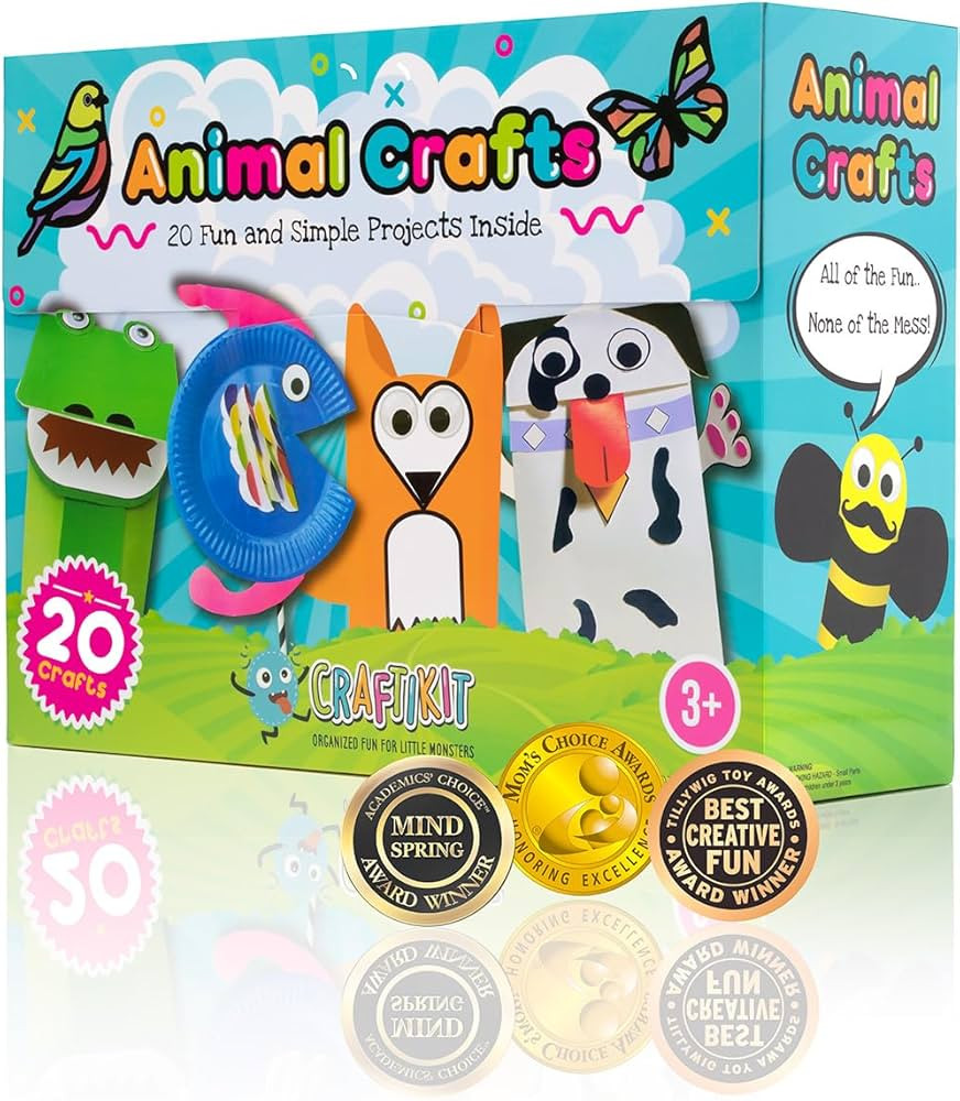 Craftikit ® Arts and Crafts for Kids - 20 Award-Winning All-Inclusive Fun Toddler Craft Box - Or... | Amazon (US)