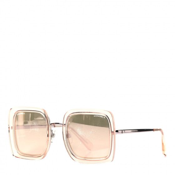 CHANEL Mirror Square Sunglasses 4240 Pink | Fashionphile