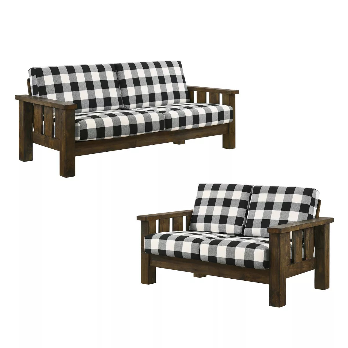2pc Jovie Gingham Rustic Sofa and Loveseat Set - HOMES: Inside + Out | Target