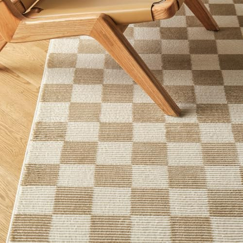 Revival Rugs Gambit 11'x14' Washable Area Rug for Living Room Bedroom - 100% Recycled Oeko-TEX Certified, Medium Pile, Camel, Beige | Amazon (US)