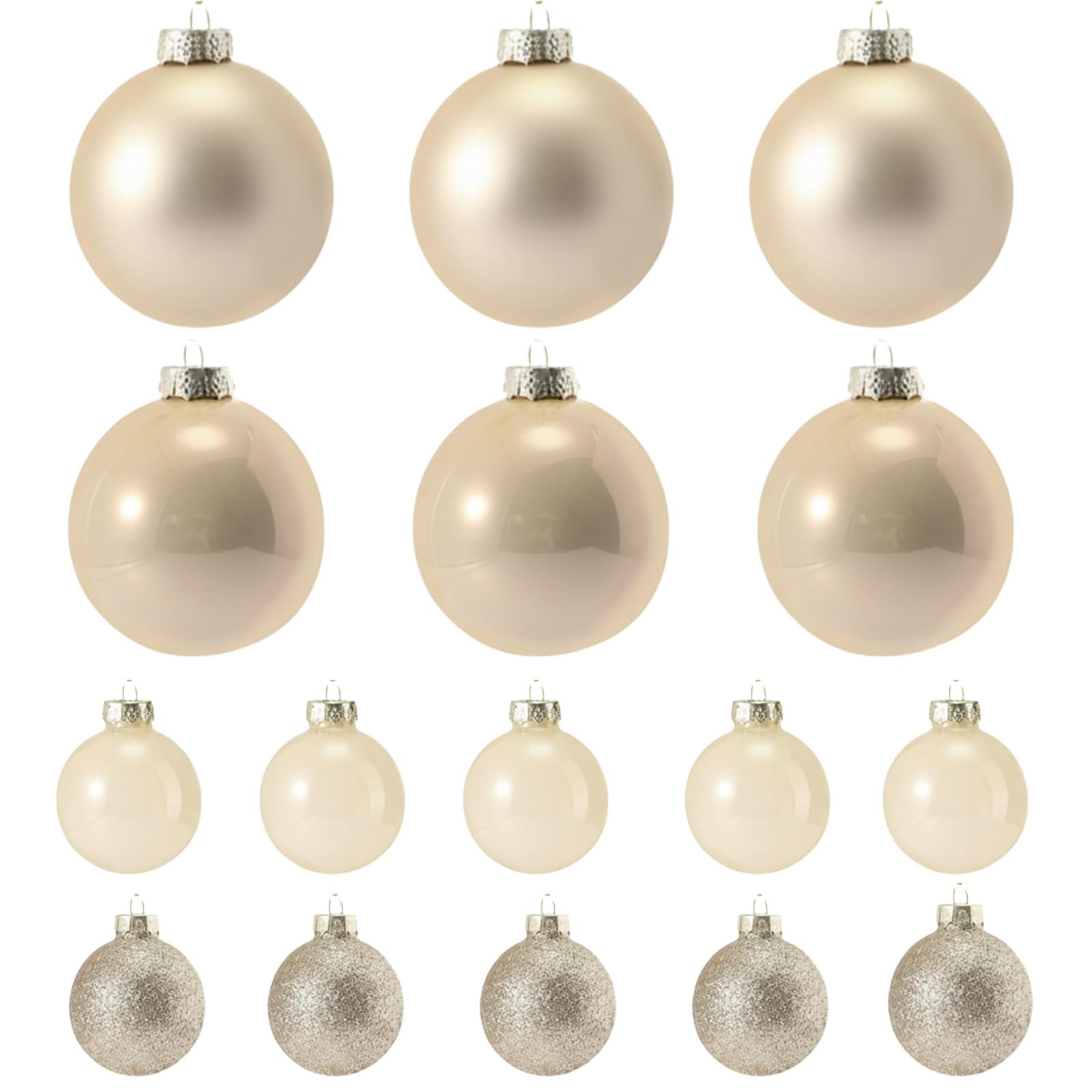 Vicenpal 16 Pcs Champagne Glass Christmas Balls Ornaments Set Glass Christmas Tree Decoration Xma... | Amazon (US)
