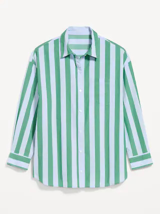 Oversized Button-Down Boyfriend Shirt | Old Navy (US)