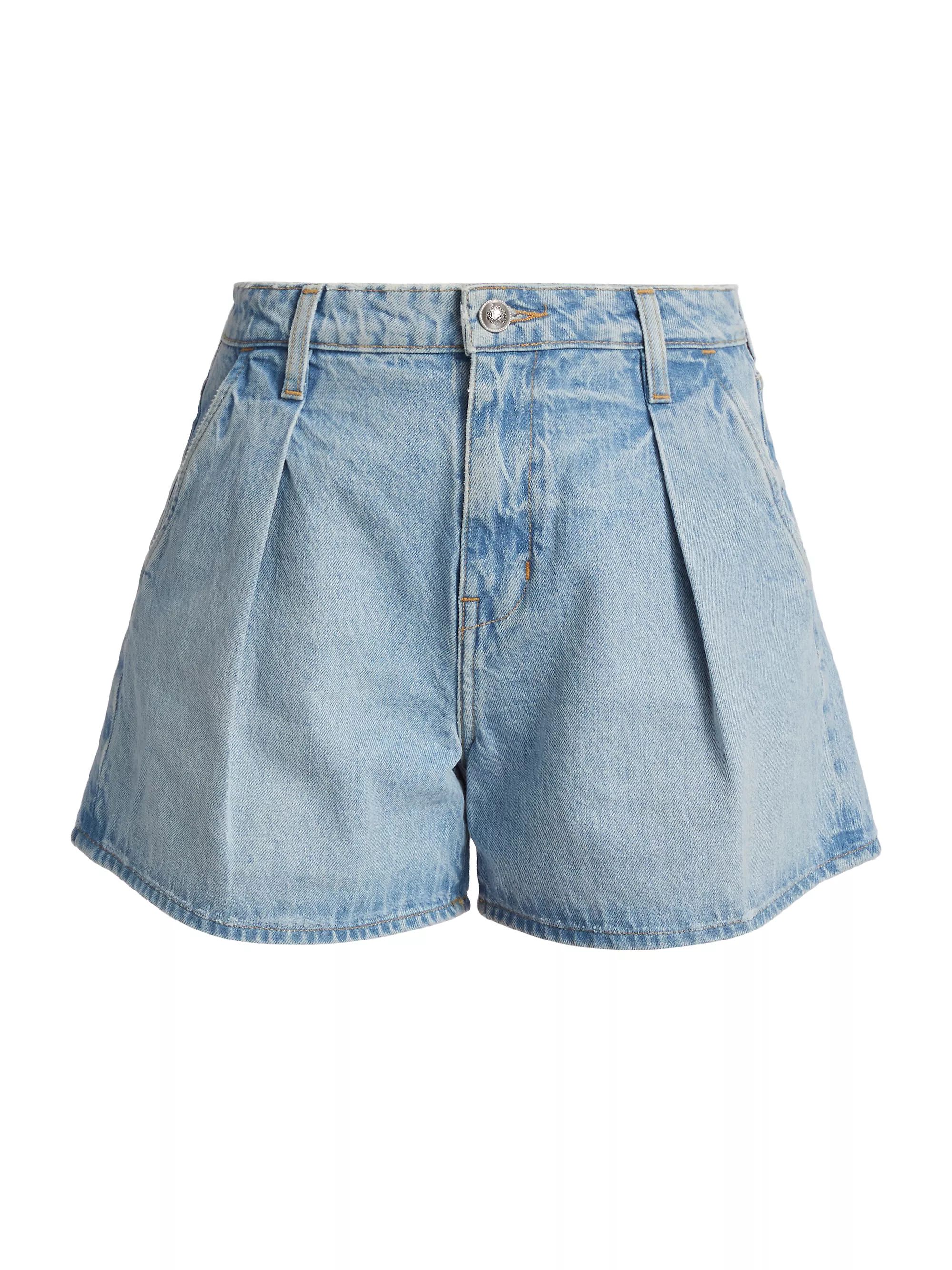 Josie Pleated Denim Shorts | Saks Fifth Avenue