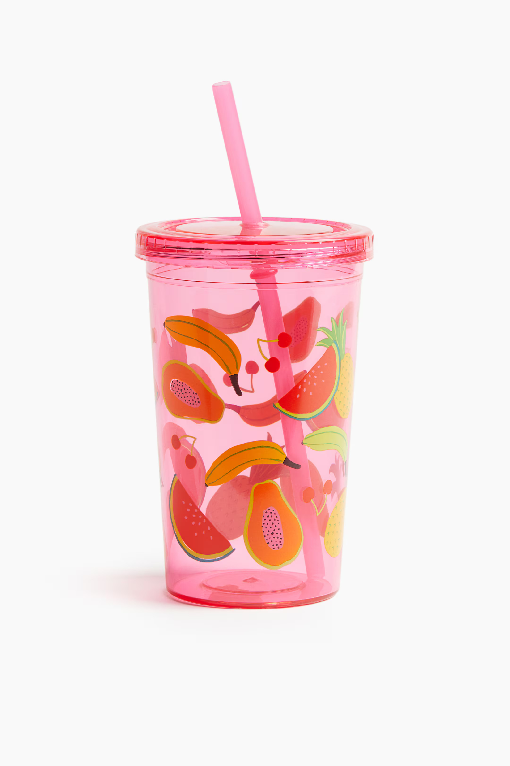 Patterned Plastic Mug with Straw | H&M (US + CA)
