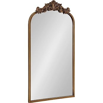 Kate and Laurel Arendahl Traditional Arch Mirror, 19" x 30.75" , Gold, Baroque Inspired Wall Deco... | Amazon (US)