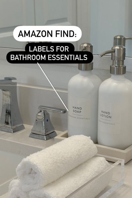 Love these bathroom labels from Amazon. Linked my soap dispensers and towel tray too! 

#LTKbeauty #LTKhome #LTKFind