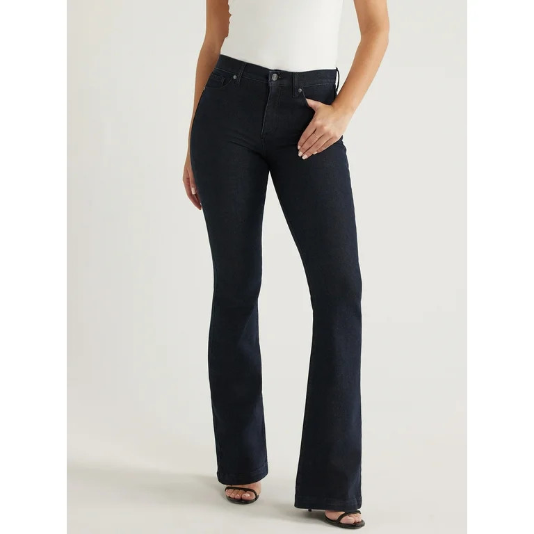 Sofia Jeans Women's Melissa Flare High Rise Jeans, 33.5" Inseam, Sizes 00-22 | Walmart (US)