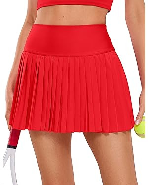CRZ YOGA Women's High Waisted Pleated Tennis Skirts with Pockets Tummy Control Casual Liner Skort... | Amazon (US)