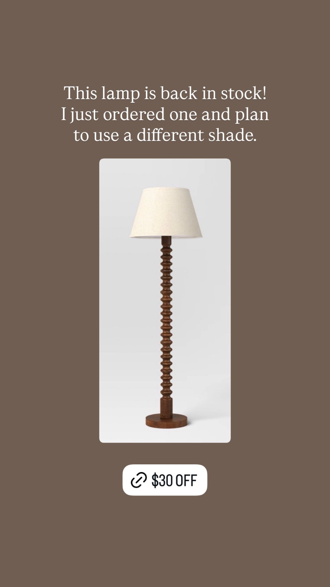 Turned wood floor lamp

#LTKSaleAlert #LTKFindsUnder100
