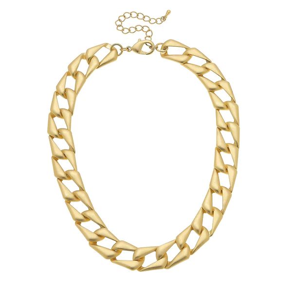Chiara Statement Necklace in Matte Gold | CANVAS
