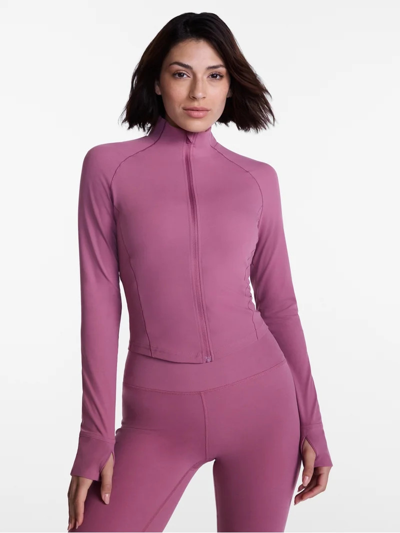 Avia Women\u2019s SoftSculpt Crop Jacket, Sizes XS-XXL | Walmart (US)