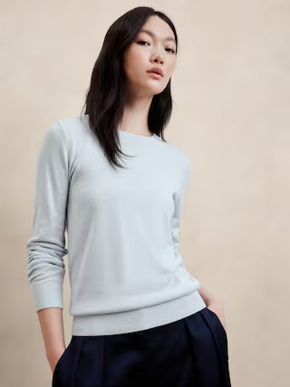 Forever Crew-Neck Sweater | Banana Republic Factory