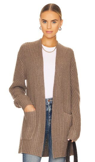 Open Cardigan in Bark | Revolve Clothing (Global)