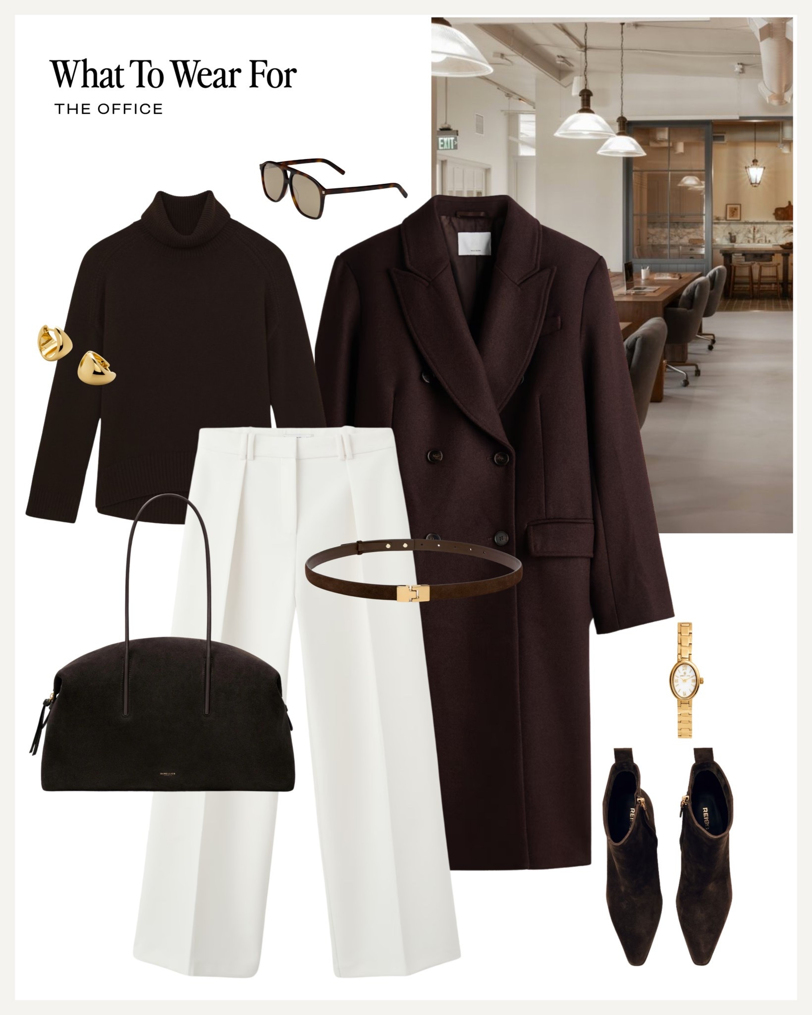 Office outfit inspo 💻 

Winter workwear / neutral style / wool coat / tote bag / black boots / turtleneck 

#LTKworkwear #LTKwinter #LTKuk