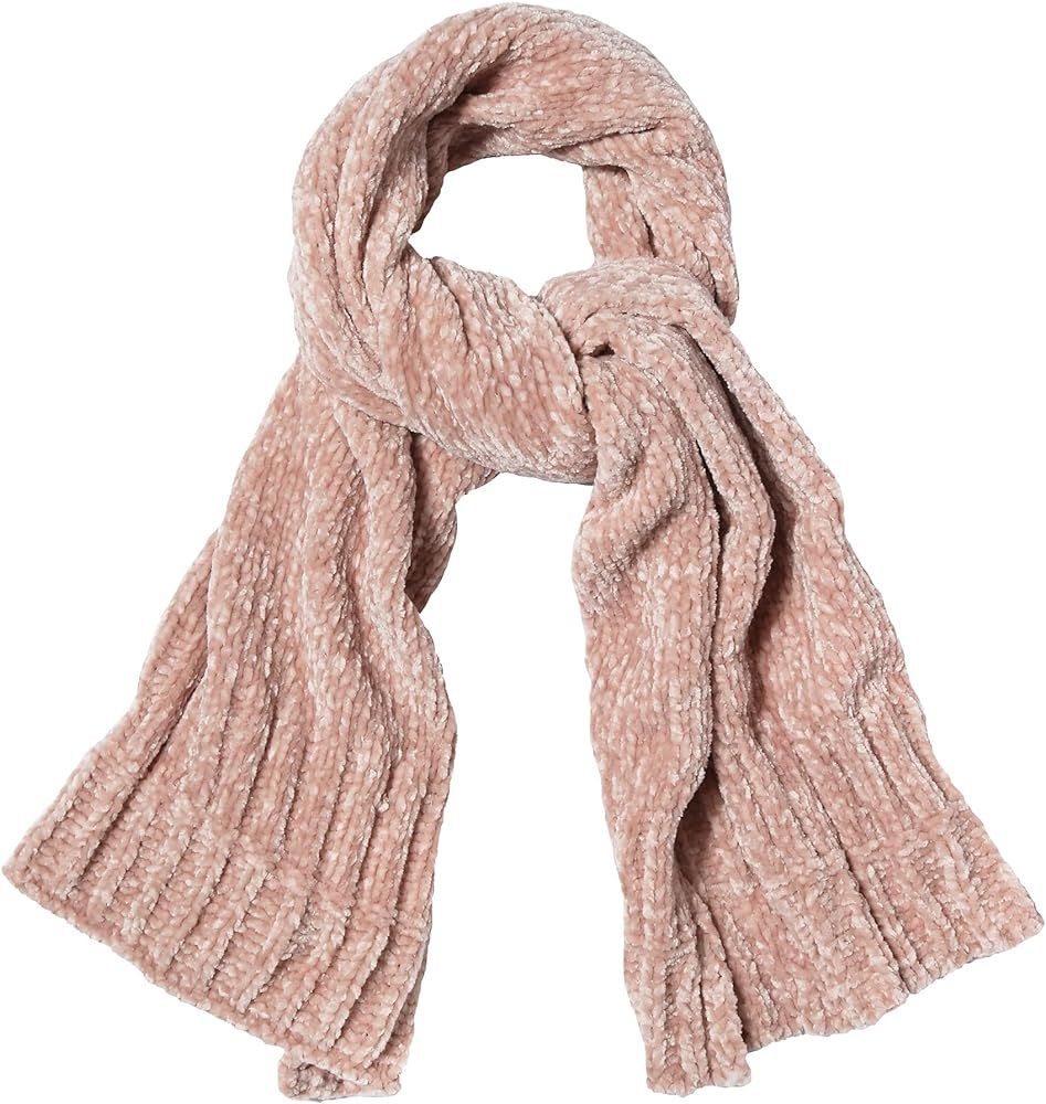 SOJOS Lightweight Ultra Soft Chenille Ribbed Thick Scarf Knit Shawl for Women for Fall Winter Shawl Wrap SC326 | Amazon (US)