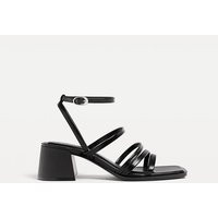 Stradivarius Sandalen mit breitem Blockabsatz und Riemen SCHWARZ 40 | Stradivarius DE