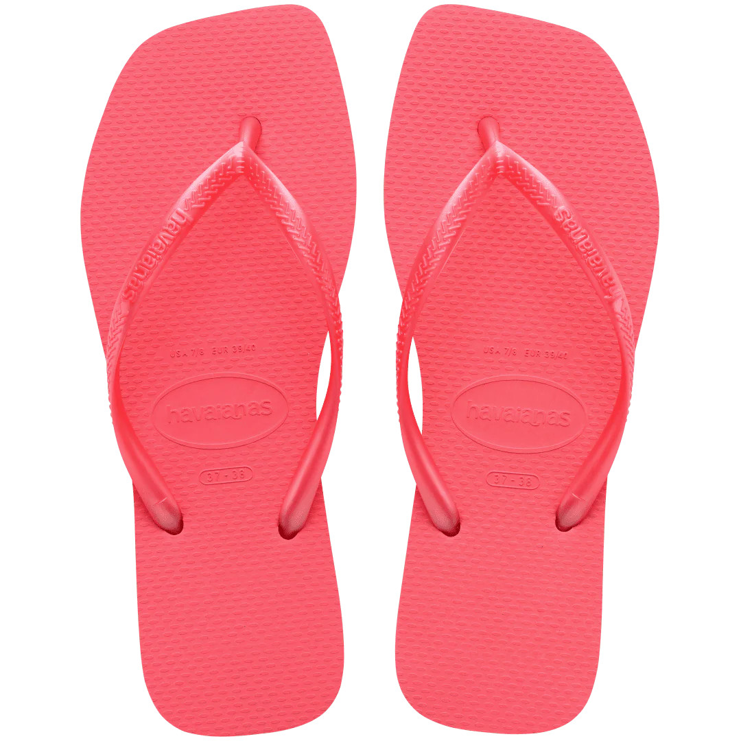 Women's Slim Square Flip Flops Tropical Coral | Havaianas | Havaianas
