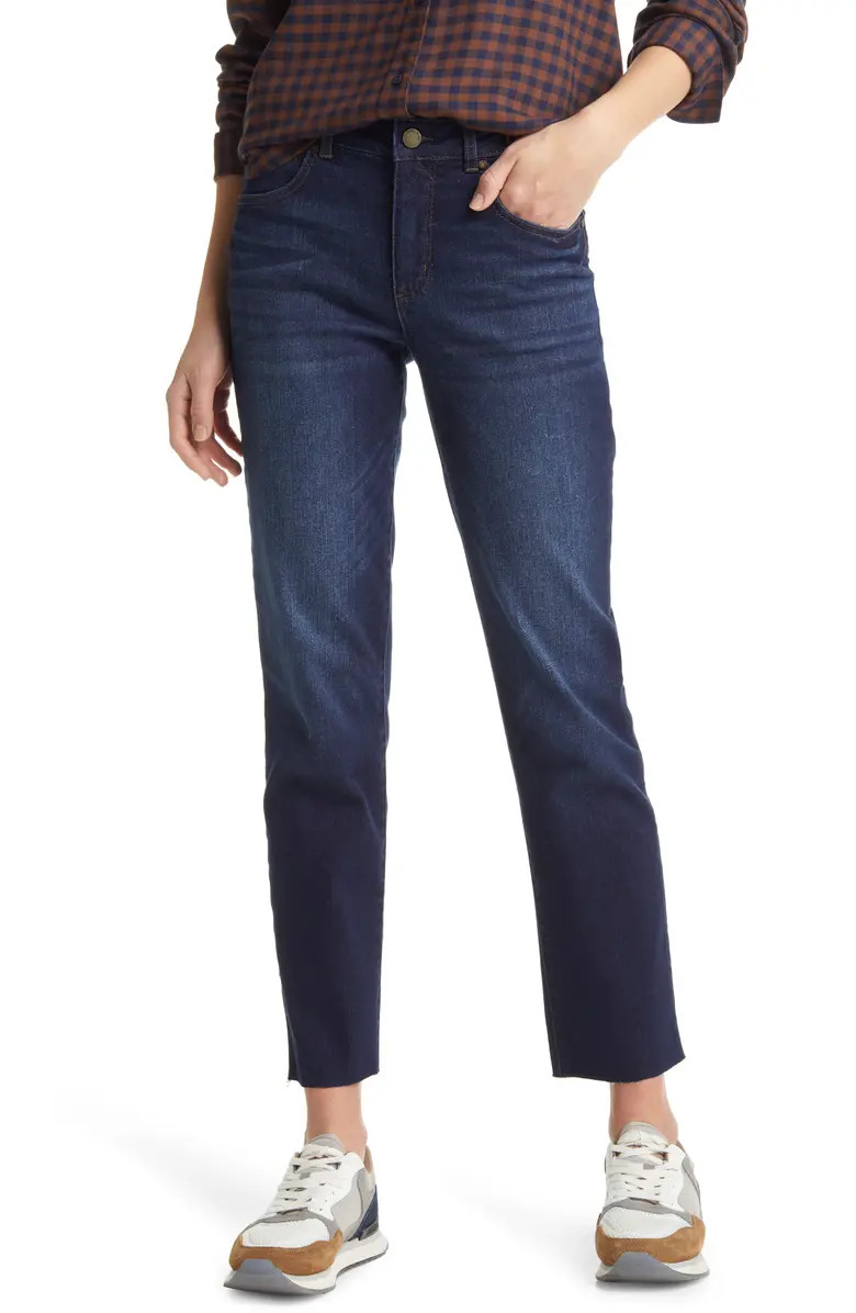 Raw Hem High Waist Straight Leg Jeans | Nordstrom