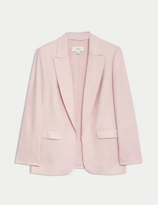 Linen Rich Relaxed Single Breasted Blazer | M&S Collection | M&S | Marks & Spencer IE