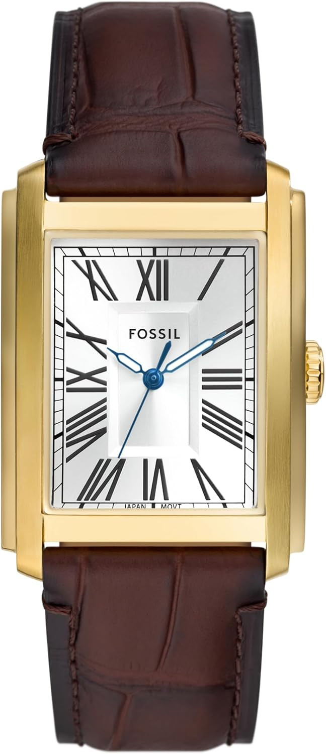 Fossil Men's Carraway Quartz Stainless Steel Three-Hand Watch | Amazon (US)