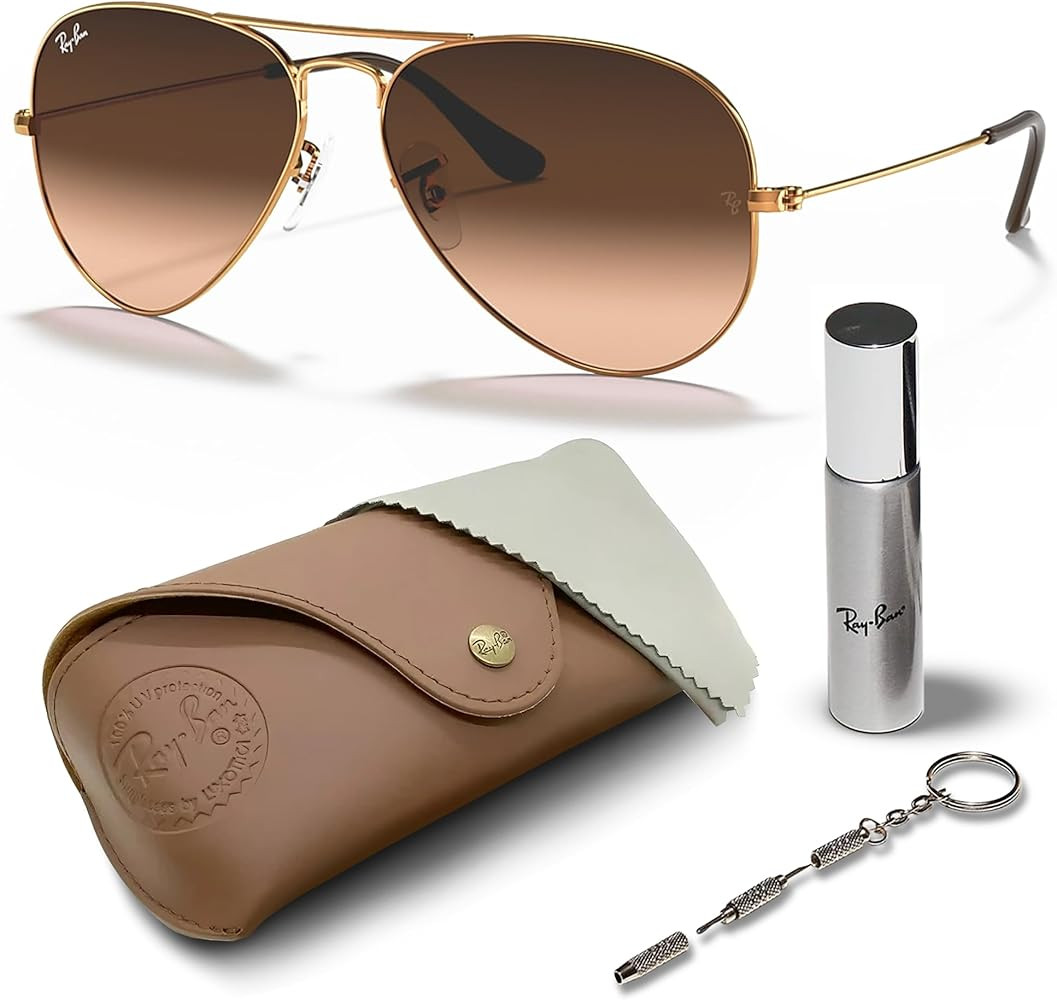 Ray-Ban RB3025 AVIATOR GRADIENT Pilot Shaped Sunglasses for Men & Women with Official RAYBAN Eyew... | Amazon (US)
