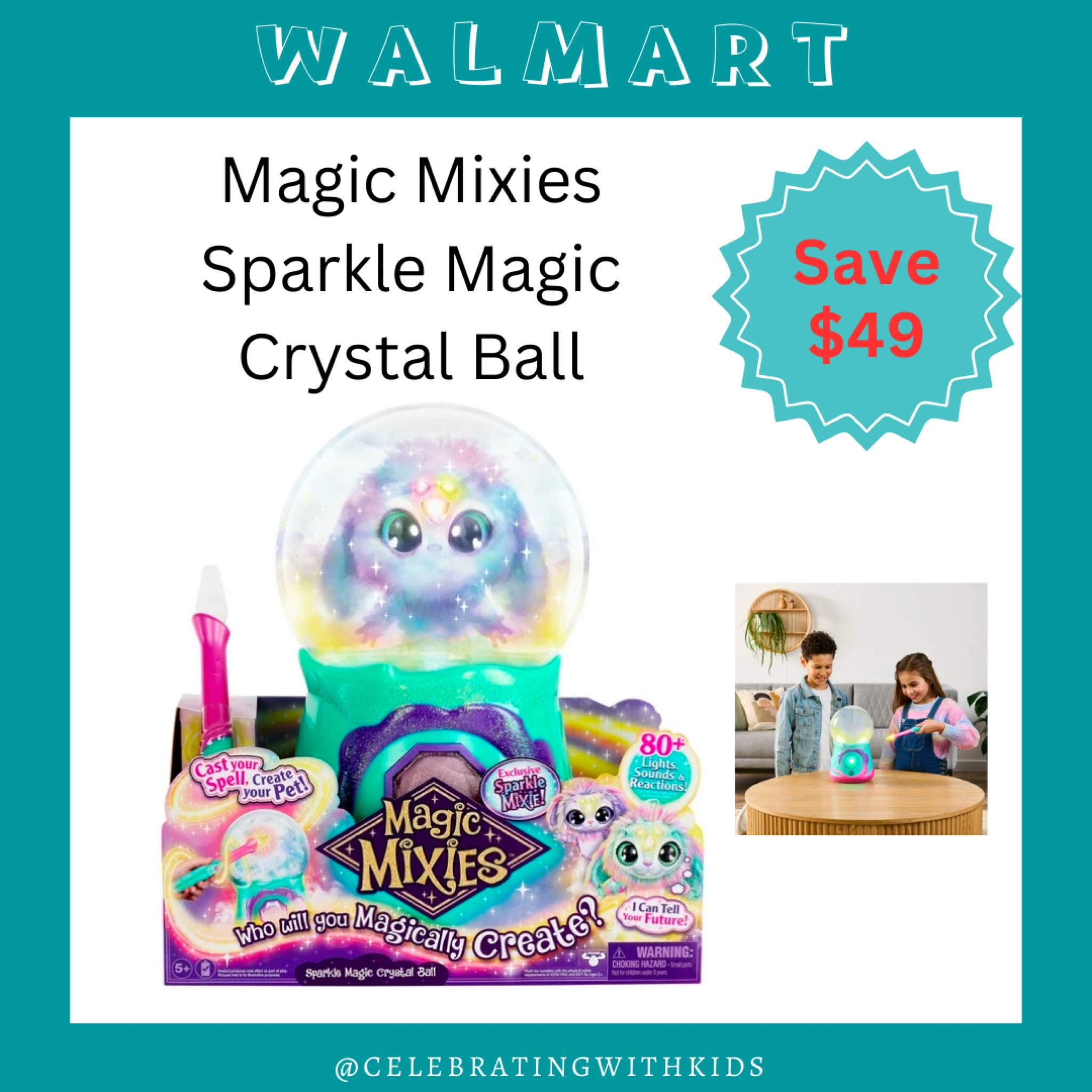Unveil the magic! ✨🔮 Save $49 on the enchanting Magic Mixies Sparkle Magic Crystal Ball at Walmart. The perfect gift to spark imagination for your little one! #MagicMixies #WalmartDeals #ToySale #GiftIdeasForKids #EnchantingToys #SparkImagination



#LTKsalealert #LTKGiftGuide #LTKkids