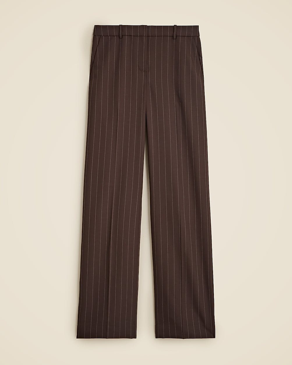 Collection full-length Sydney wide-leg pant in pinstripe wool blend | J. Crew US