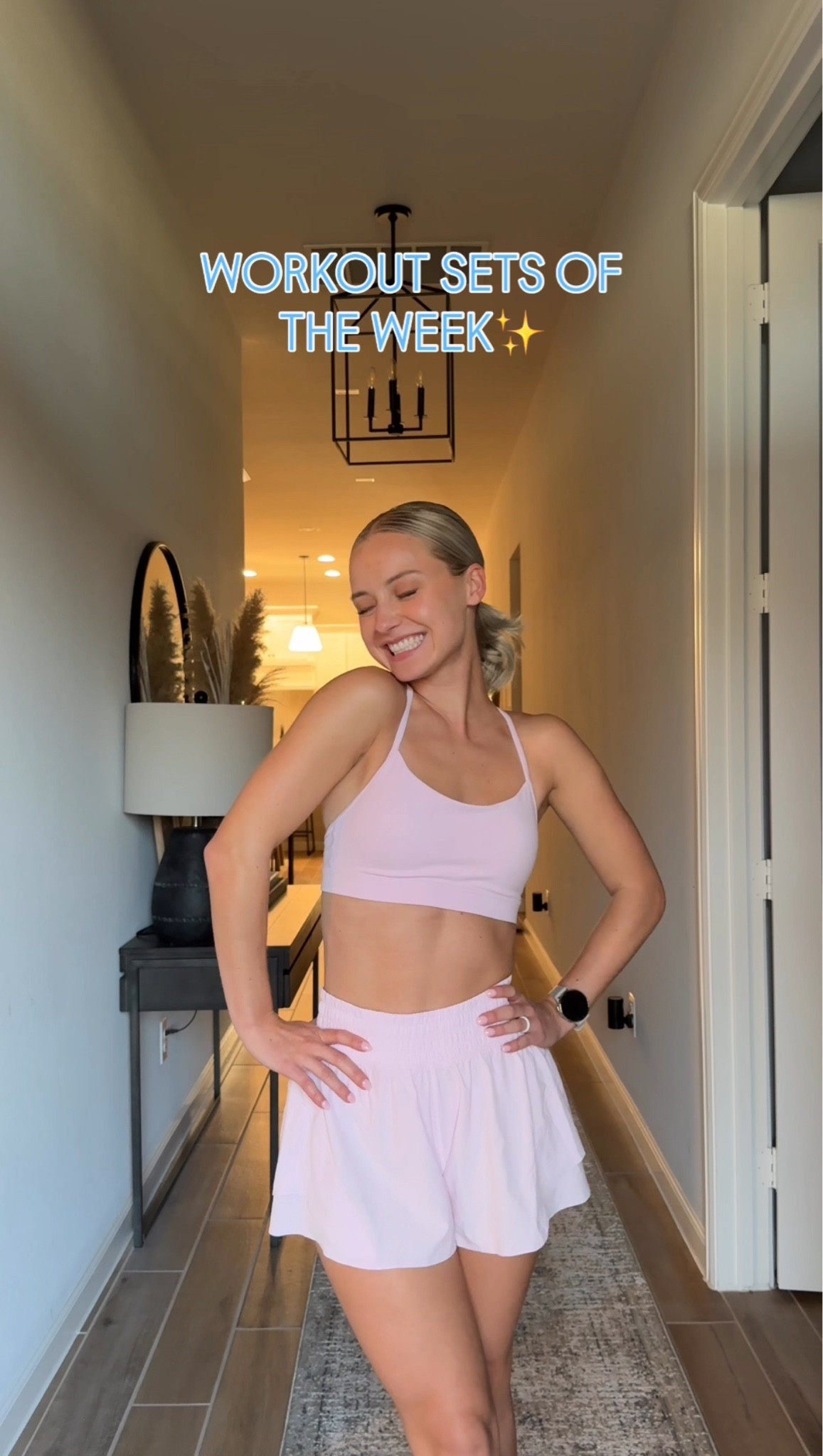 Workout set of the week 

Xs in both shorts and bra 