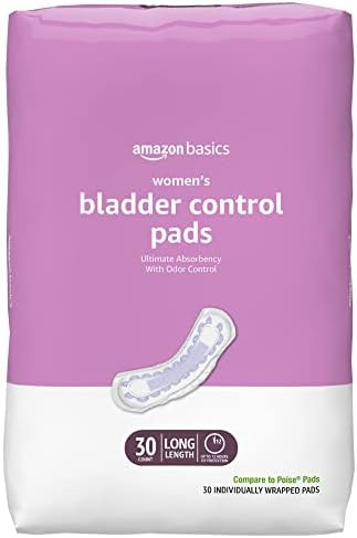 Amazon Basics Incontinence, Bladder Control & Postpartum Pads for Women, Ultimate Absorbency, Lon... | Amazon (US)
