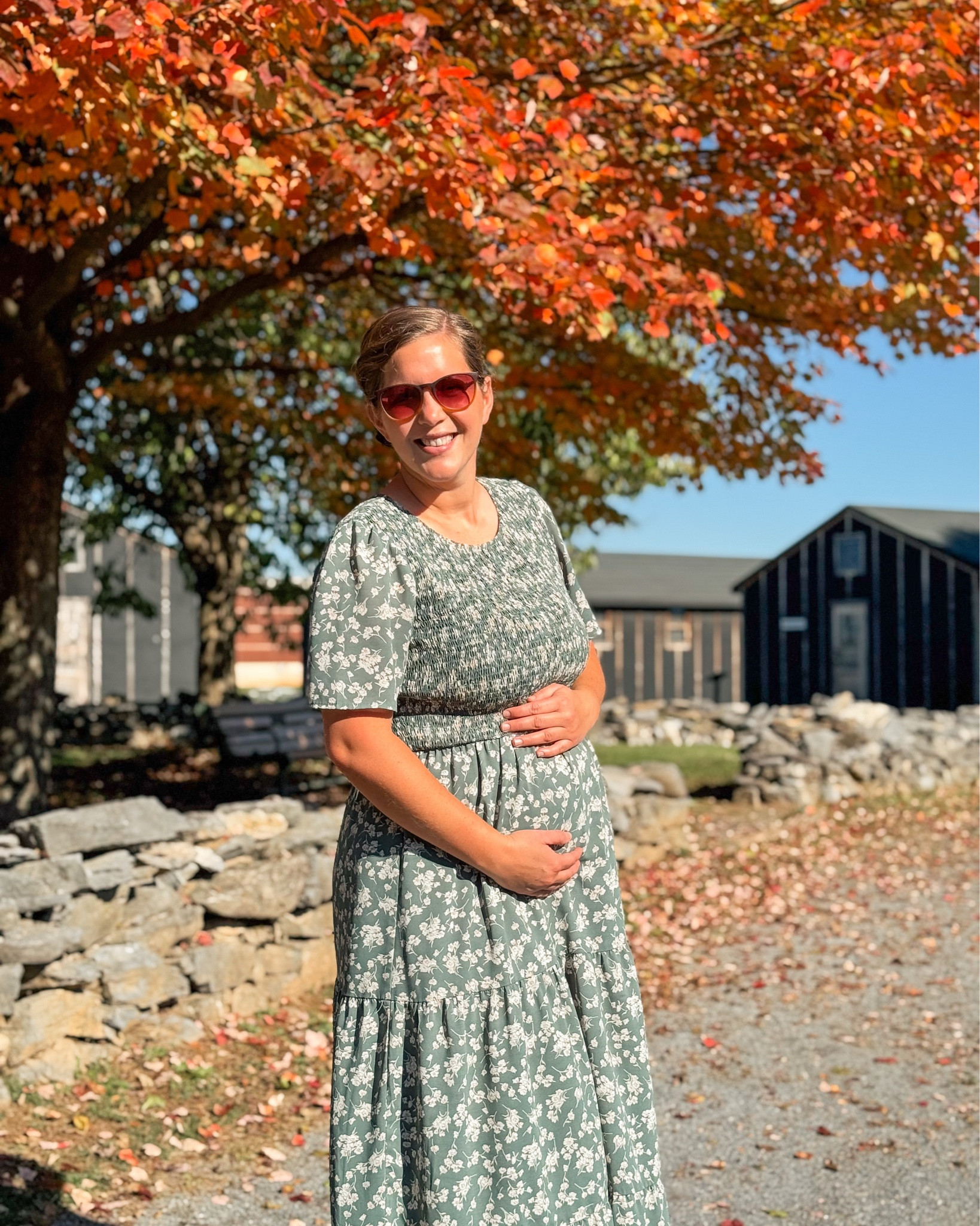 Green maxi dress 
Bump friendly dress 

#LTKBump #LTKFindsUnder50