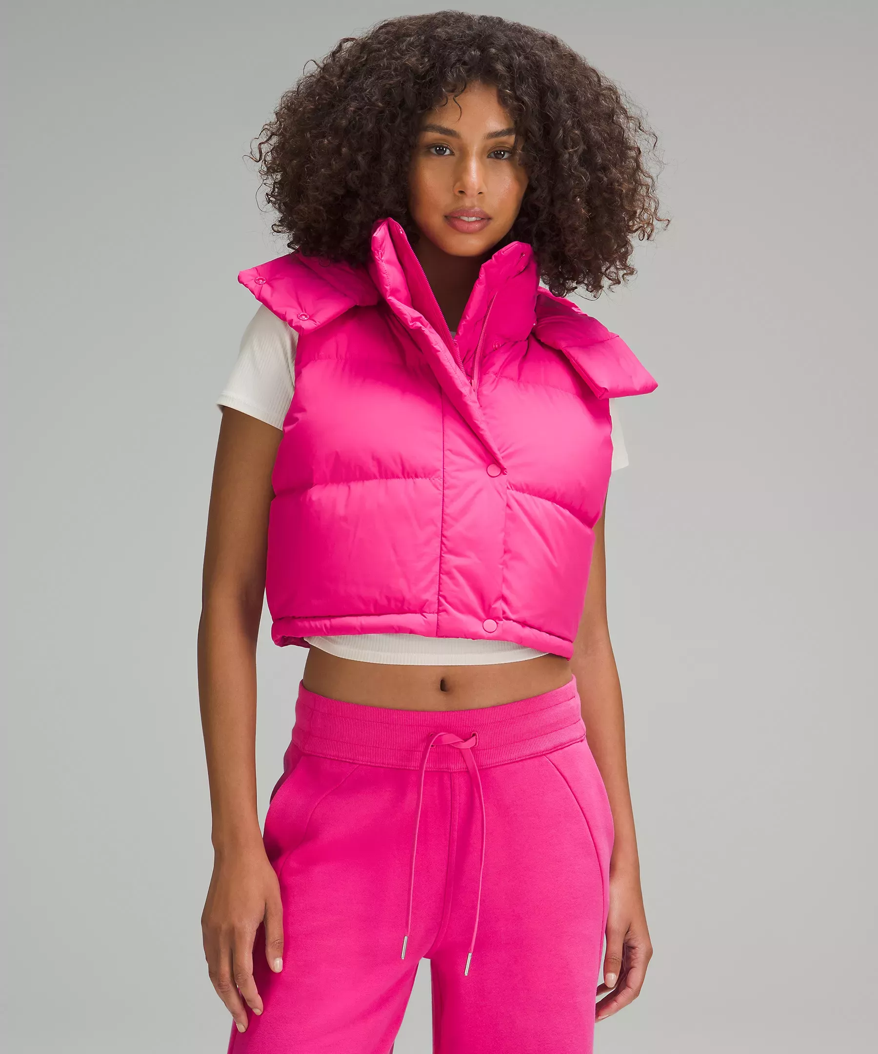 Track Wunder Puff Cropped Vest - Meadowsweet Pink - 4 at Lululemon