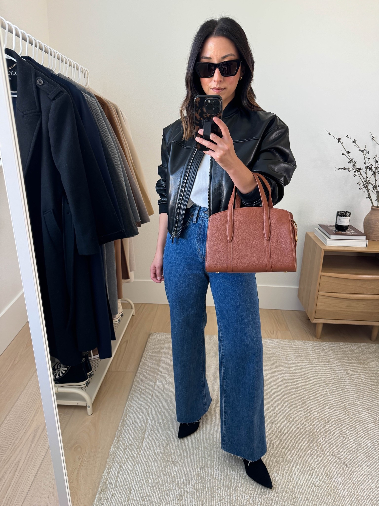 Aritzia Remy jeans styled multiple ways. Size up, they run small. These are extremely elongating and flattering. I’m between a straight and wide-leg and a true high rise.

Aritzia jacket xs
Aritzia tee medium
Aritzia jeans 26, sized up and cut hems.
Stuart Weitzman sock booties 35
Parisa Wang bag (can't be linked)
YSL Sunglasses
Dorsey James Necklace 15"

Fall outfits, fall style, petite style, jeans, boots 


#LTKSeasonal #LTKPetite #LTKFindsUnder100