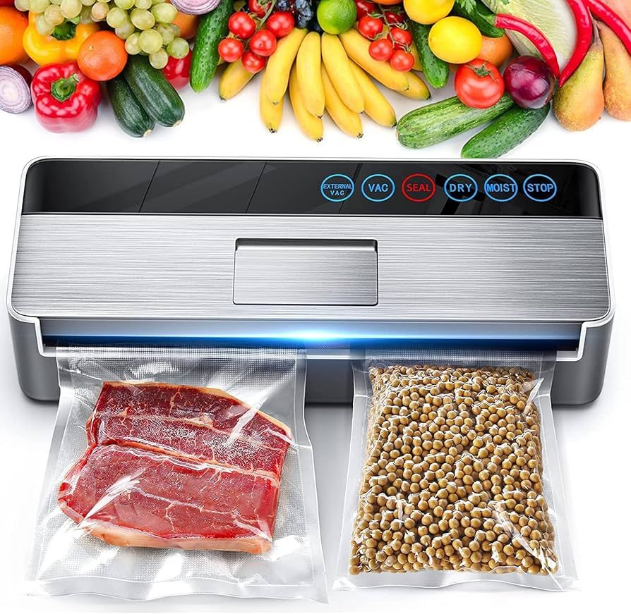 Vacuum Sealer Machine, Full Automatic Food Sealer (95Kpa), vacuum sealers bags, Air Sealing Syste... | Amazon (US)