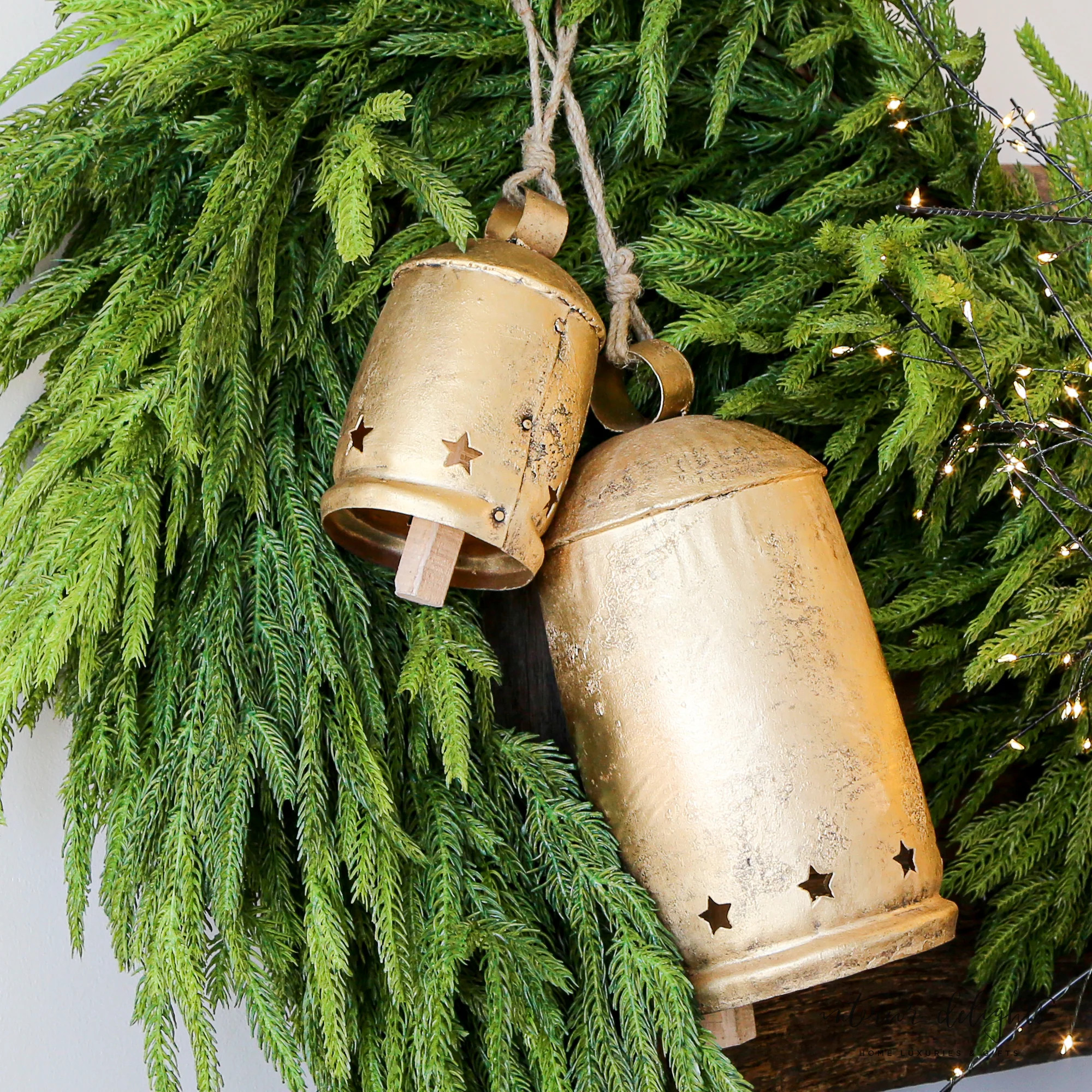 Star Cutout Bells- Set of 2 | Interior Delights