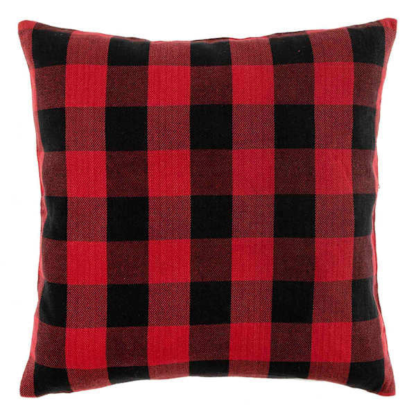 Red & Black Buffalo Plaid Throw Pillow, 18" | At Home