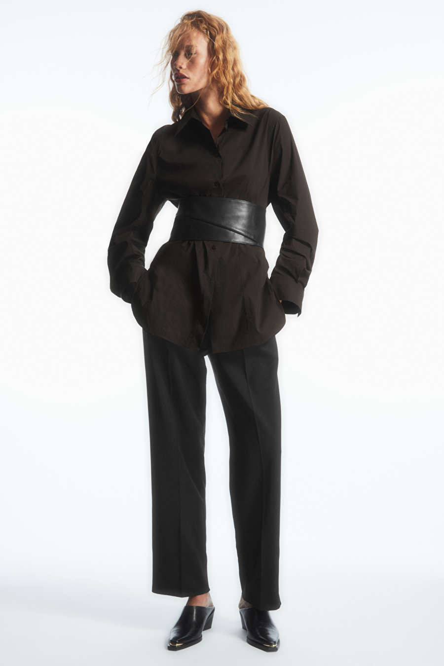 TAPERED ELASTICATED WOOL TROUSERS | COS (EU)