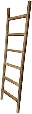 BarnwoodUSA Rustic 6 ft Wide Decorative Ladder - 100% Reclaimed Wood Ladder, Weathered Gray | Amazon (US)