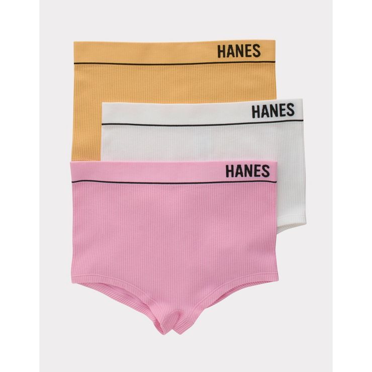 Hanes Originals Women's 3pk Ribbed Boy Shorts | Target