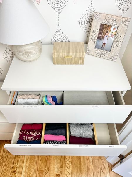 Within the closet dresser I used storage bins and trays, hard sided drawer organizers and bamboo drawer dividers

#LTKstyletip #LTKFind #LTKhome