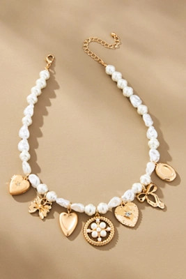 Pearl Charm Necklace | Anthropologie (US)