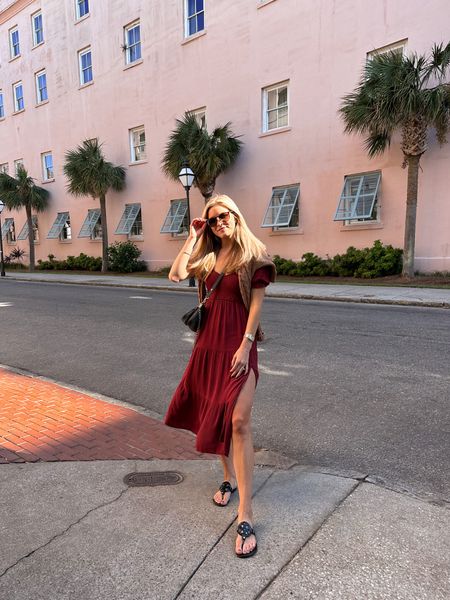 The perfect Fall dress! I’m wearing an xs here. I could have done a small, but the smocked top has some give. There is also enough support that I didn’t wear a bra with this. 🙌🏼

Fall outfit, fall dress, Charleston outfit  

#LTKstyletip #LTKunder100 #LTKtravel