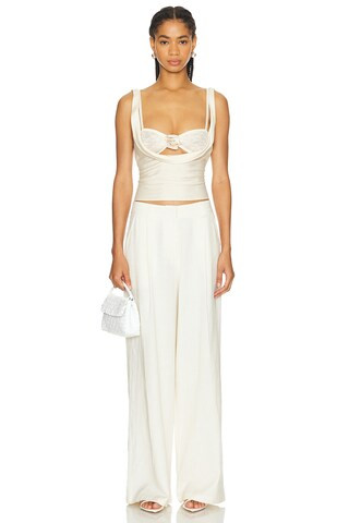 La Quinta Pant in Ivory | Revolve Clothing (Global)