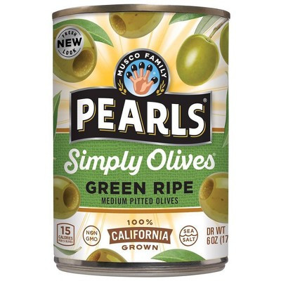 Pearls Green Ripe Medium Pitted Olives - 6oz | Target