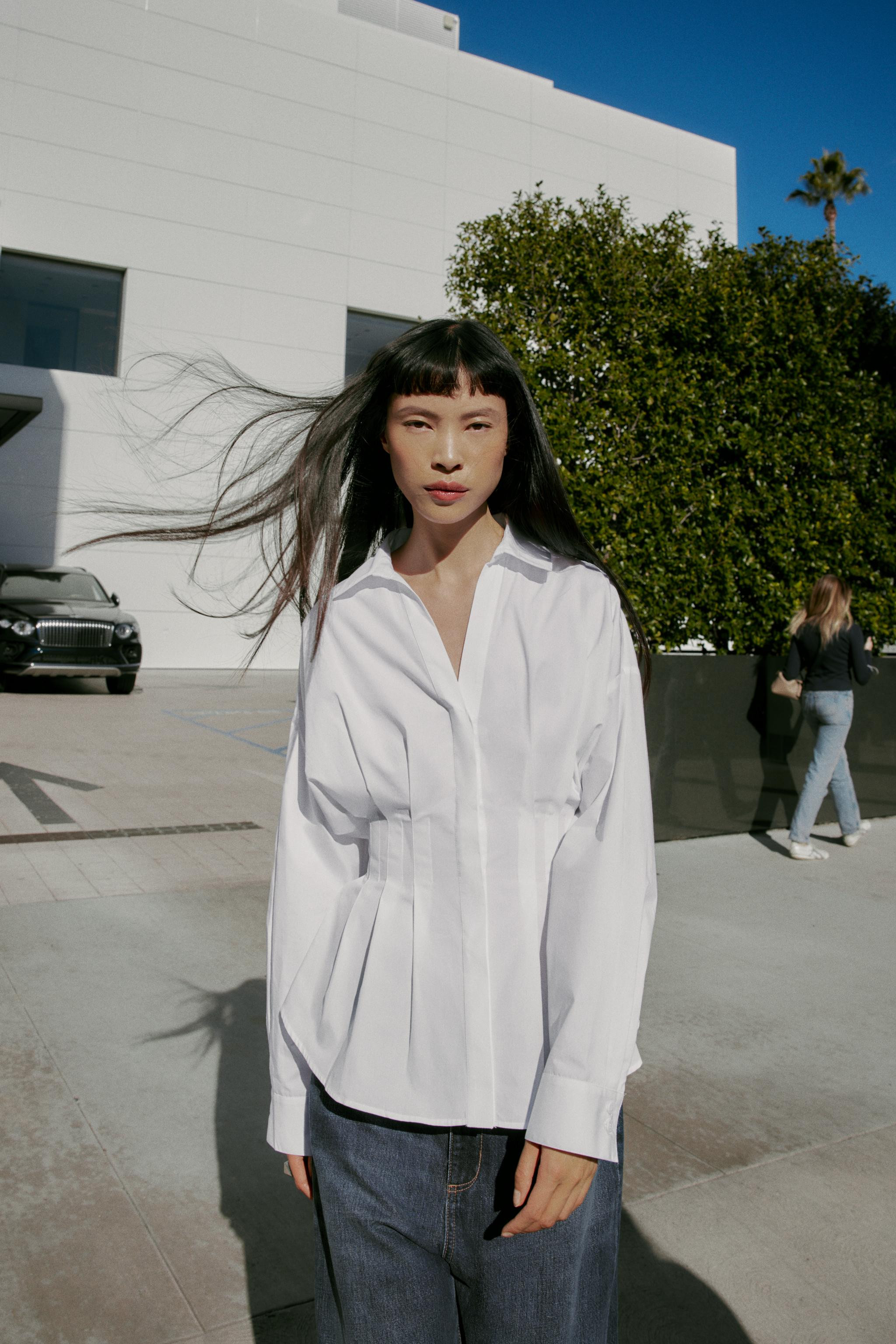 PLEATED POPLIN SHIRT | Zara US