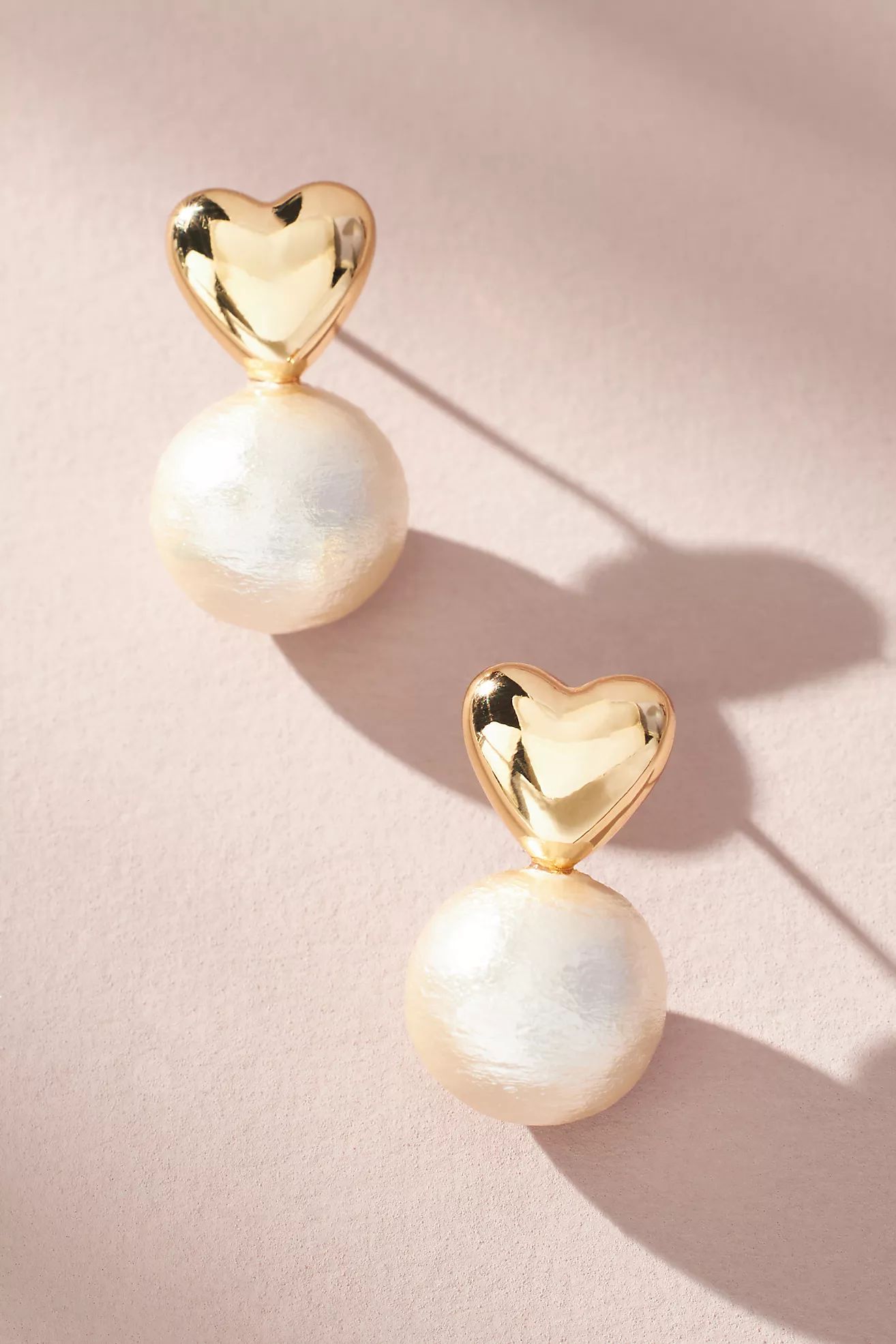 Heart Pearl Drop Earrings | Anthropologie (US)