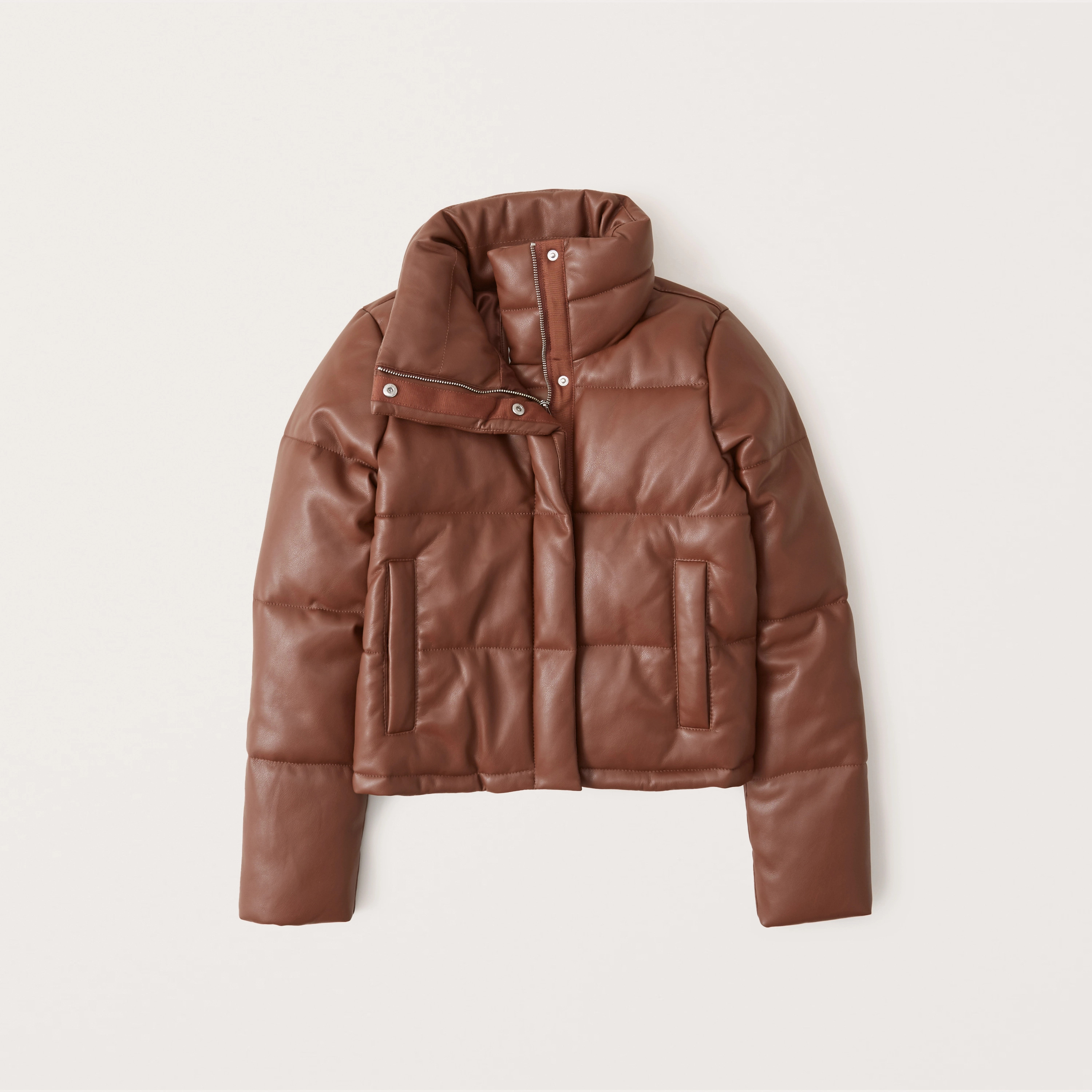 Vegan Leather Mini Puffer | Abercrombie & Fitch (US)