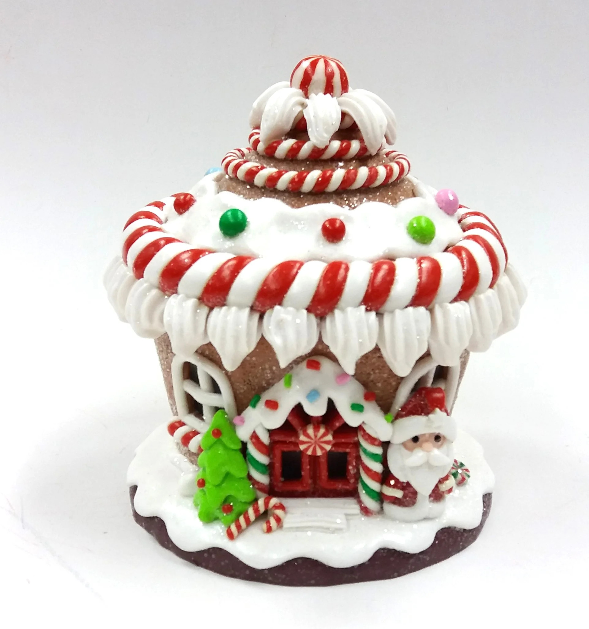 Christmas Village Multi-Color LED Round Gingerbread House, by Holiday Time | Walmart (US)