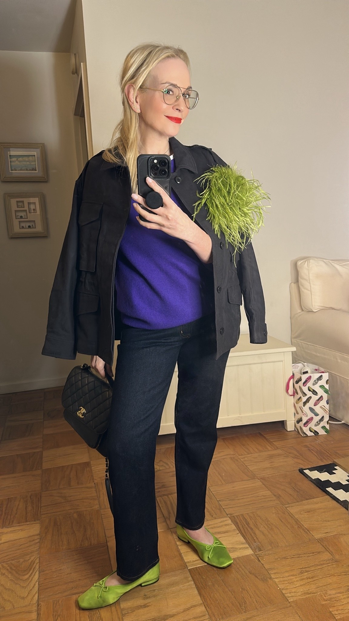 Purple and chartreuse is my new favorite color combo.

#LTKPetite #LTKootd