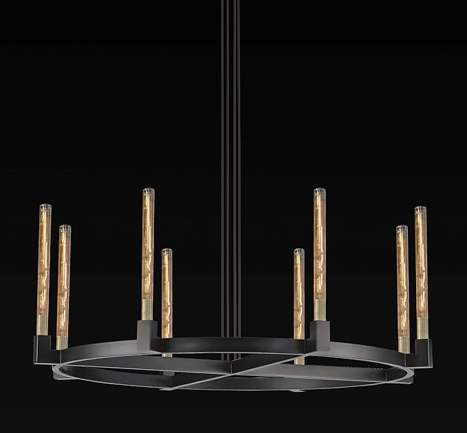 Corsica Round Chandelier 48” Vintage Barn Metal Chandelier Chandeliers Industrial Loft Rustic L... | Amazon (US)