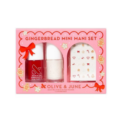 Olive & June Mini Mani Nail Polish Gift Set - Gingerbread - 3ct | Target